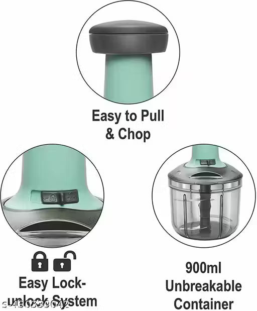 Stysol 1000 ML Handy Push Chopper Vegetable & Fruit Cutter.