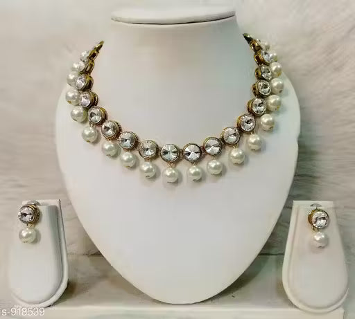 Trendy Alloy & Kundan Beads Necklace Set