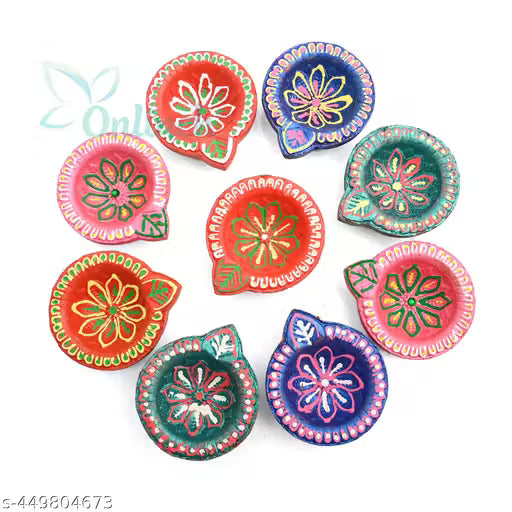 Decorative Clay Diya.